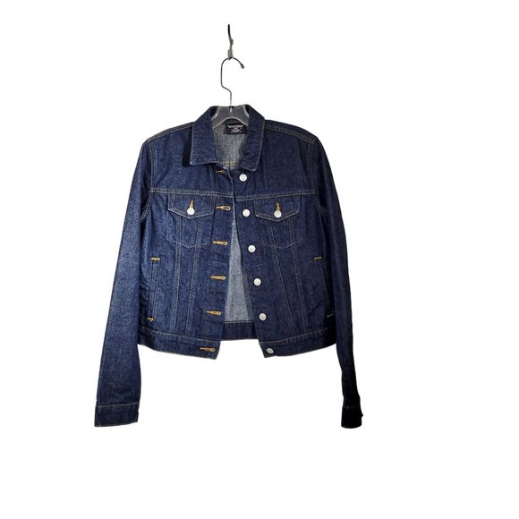 Polo Jeans Co. Ralph Lauren Studded American Flag Logo Denim Jacket - Picture 3 of 4